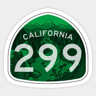 California Highway 299 Sticker